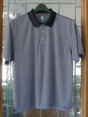 PGA TOUR SIZE XL STRIPED GOLF POLO